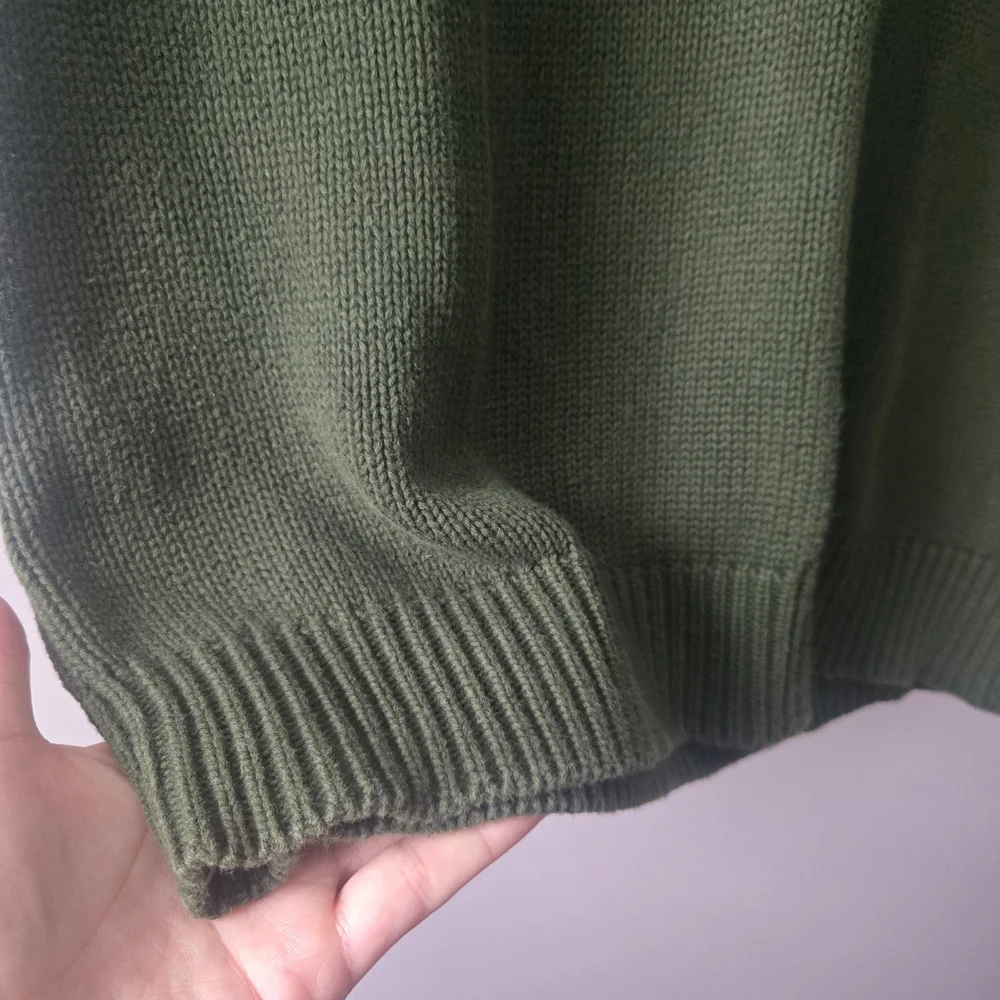 Vintage Polo Jeans Co. Ralph Lauren Olive Green V-Neck Sweater Vest | Size L - Picture 2 of 2